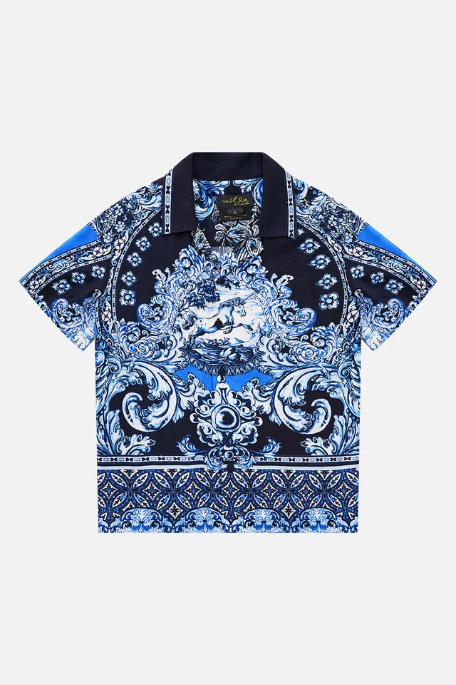 Camilla eBoutique BOYS SHORT SLEEVE CAMP COLLARED SHIRT A TILED WONDERLAND from CAMILLA, photo 1 of 1