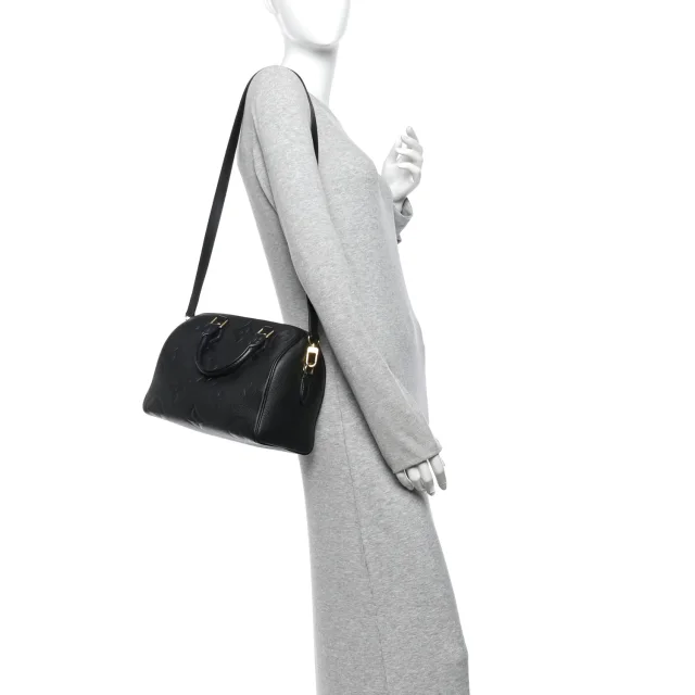 Louis Vuitton Empreinte Monogram Giant Speedy Bandouliere 25 Black in Black Leather from FASHIONPHILE, photo 2 of 9