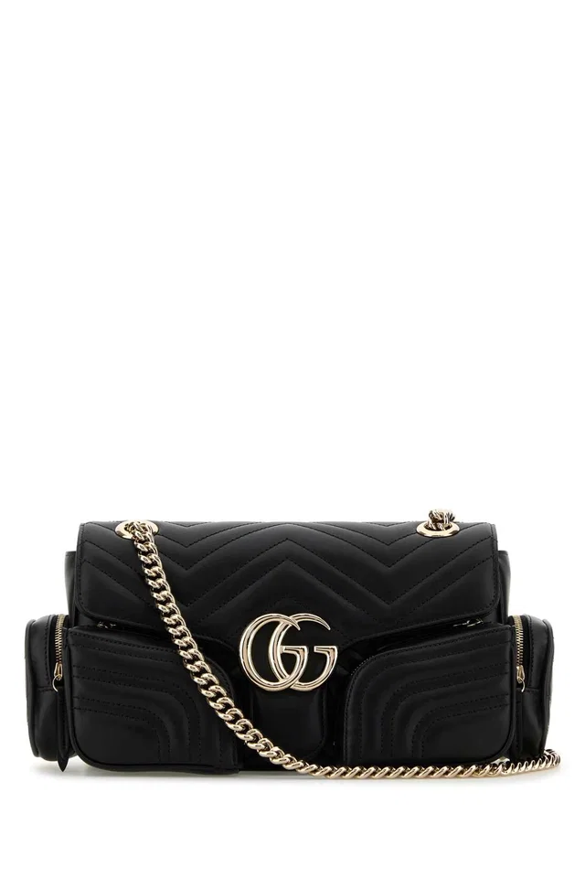 Gucci Marmont Shoulder Bag — Black in Black Leather from HEWI
