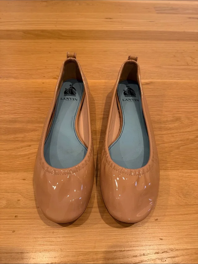 Lanvin Patent Leather Ballet Flats In Nude (Pinkish Nude) in brown|pink|neutral Patent leather from Poshmark