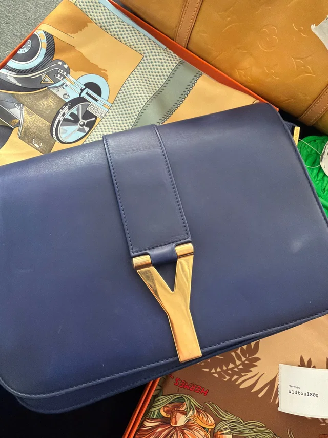 Saint Laurent navy blue crossbody bag - GHW - Pjwhaywz9j in Navy from Luxury Promise
