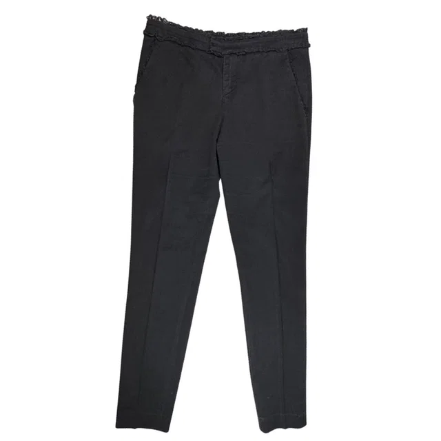 REDValentino Garavani Black Lace Trim Tapered Trousers Carot Pants Size 40(4) in black from Poshmark