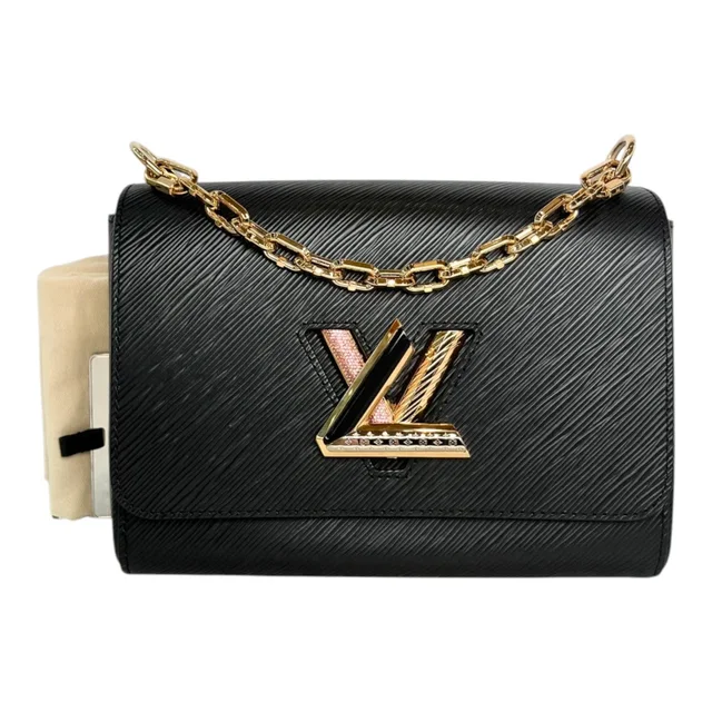 Louis Vuitton Black Twist MM 23cm Bag in Black from Luxury Promise