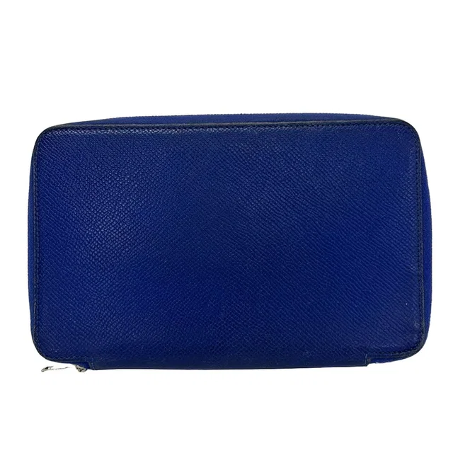 Hermès Notebook Agenda Zip Silk'in Blue Saphir Zip Around in Blue Silk from The Reluxe