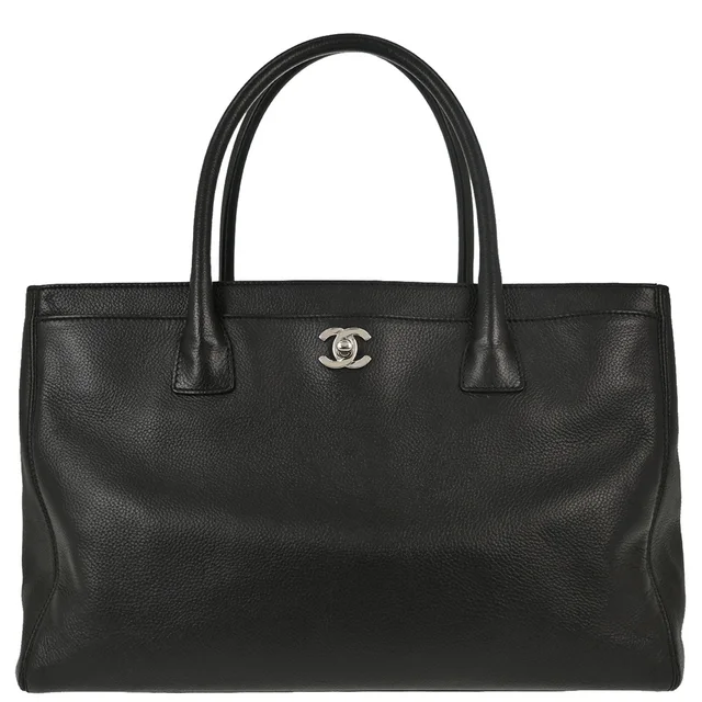 Chanel Black Calfskin Executive Cerf Tote Bag in Black Calfskin from AMORE Vintage Tokyo