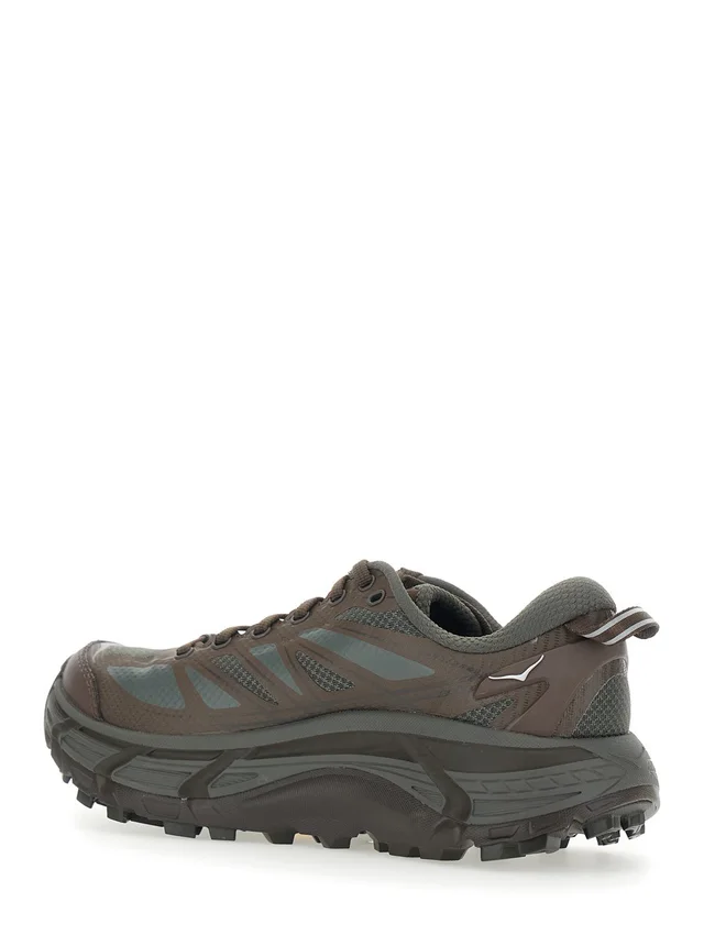 HOKA 'Mafate Speed 2' Brown Sneaker Low Top with Logo Print on the Side in Tech Fabric Unisex in Brown, photo 6 of 8 from Gaudenzi Boutique