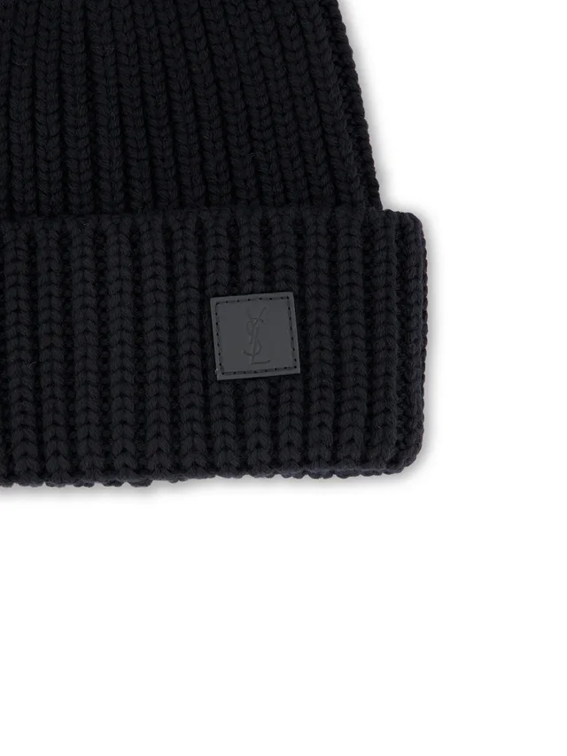 Saint Laurent Logo Patch Beanie, photo 3 of 4 from SENSER