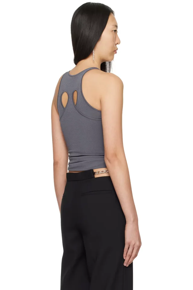 Dion Lee Gray Mobius Loop Tank Top, photo 3 of 5 from SSENSE