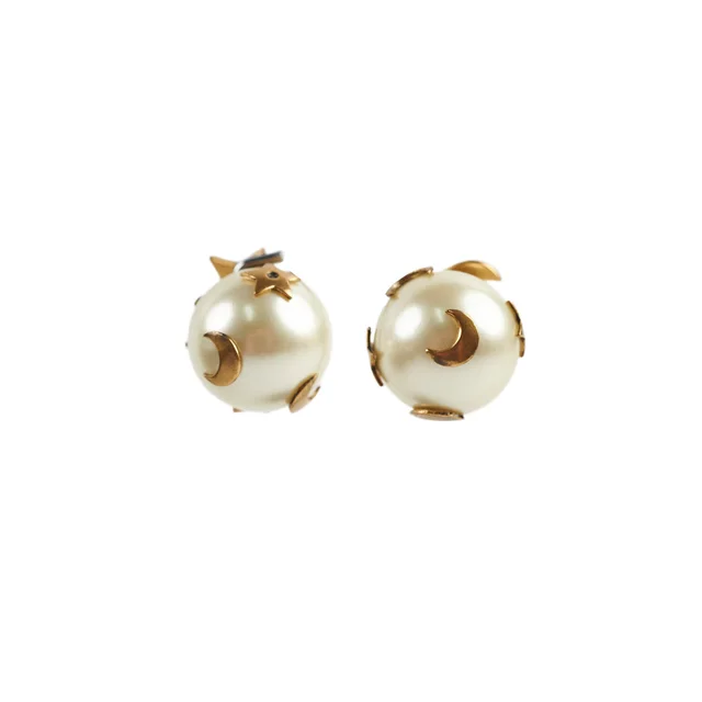 Dior Star Moon Pearl Earrings from The Purse Affair