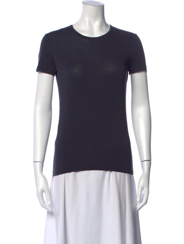 Jil Sander Crew Neck Short Sleeve T-Shirt in blue from The RealReal