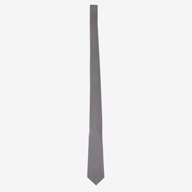 Gucci Silk Jacquard Double G Necktie — Gray Neckties in Grey Silk from HEWI