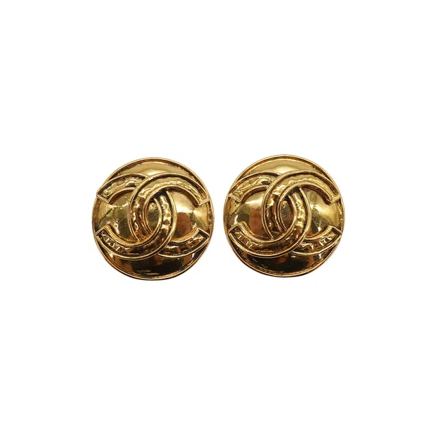 Chanel Vintage Earrings Cocomark Round Accessory 94P from Luxury Promise