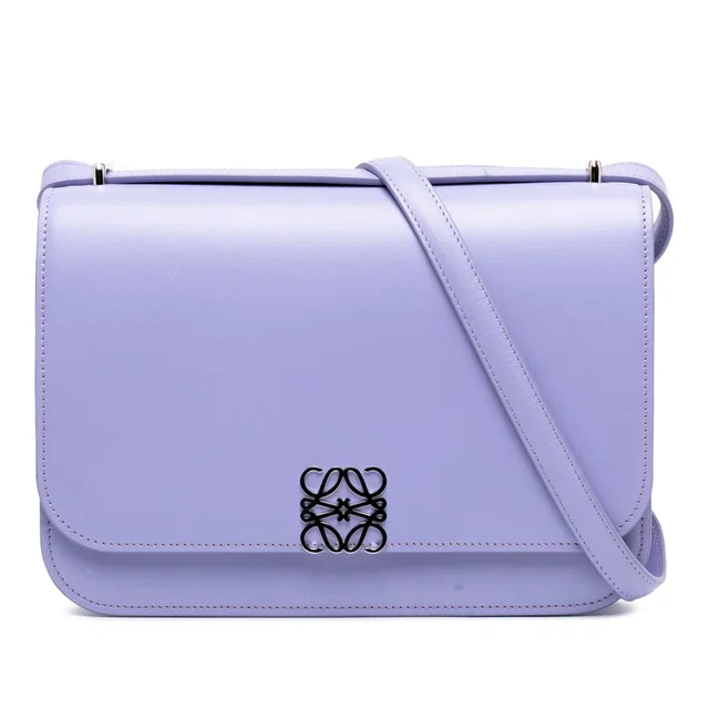 Purple LOEWE Medium Leather Goya Crossbody in Purple Leather from Designer Revival, photo 1 of 1