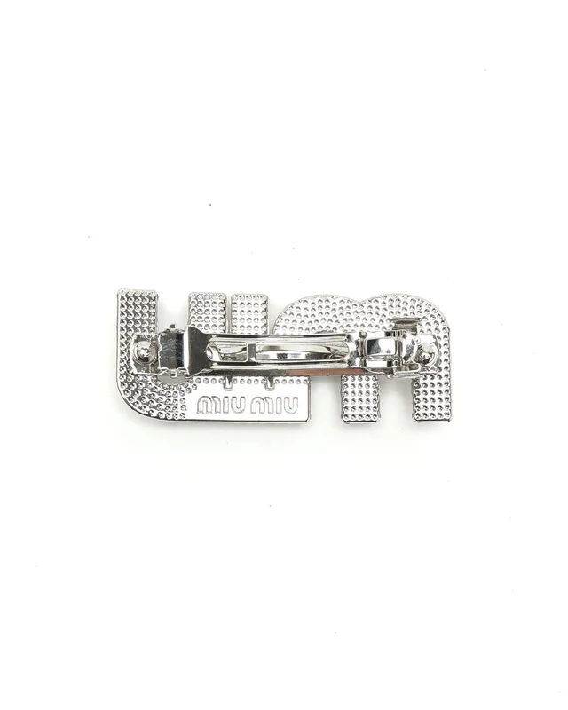 Miu Miu Logo Rhinestone Hair Clip from A Retro Tale, photo 2 of 4