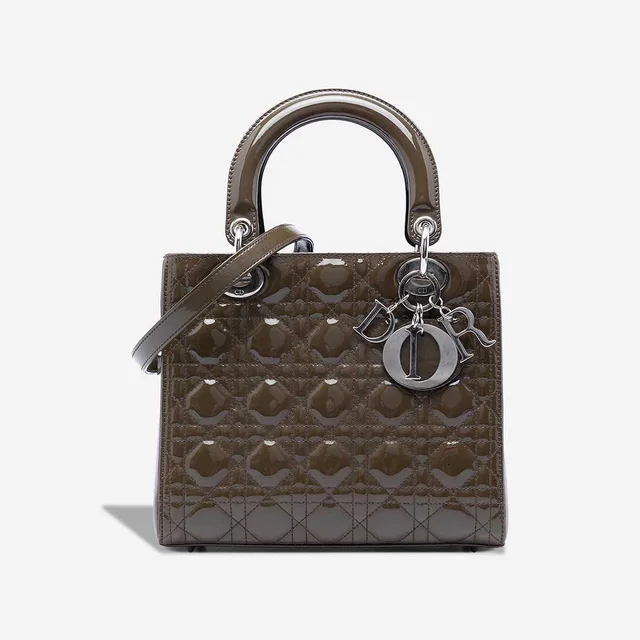 Dior Lady Medium Patent Brown in Brown Patent leather from SACLÀB, photo 2 of 6