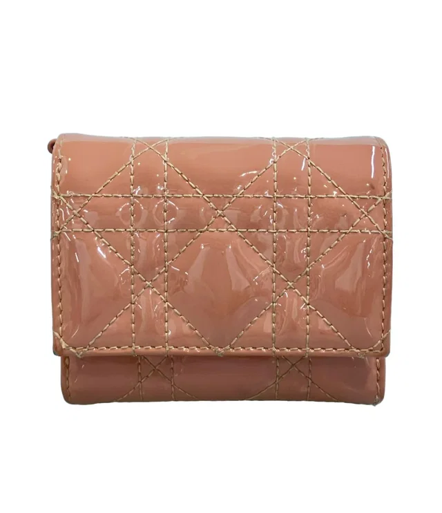 Dior Trifold Wallet Pink in Pink from The Reluxe