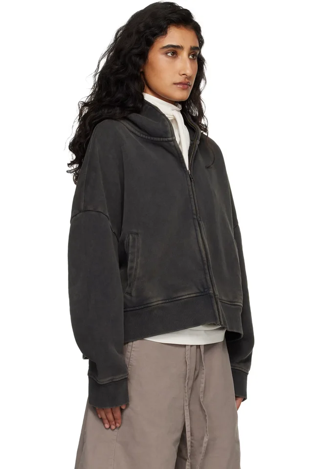 Entire Studios Black Eternal Zip Hoodie, photo 2 of 4 from SSENSE
