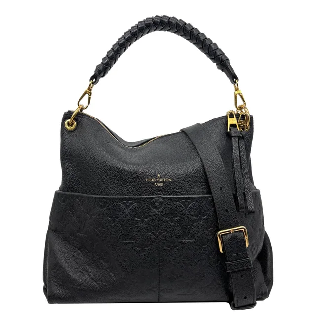 Louis Vuitton Maida Monogram Empreinte Leather Hobo Shoulder Bag Black in Black Leather from Dallas Designer Handbags