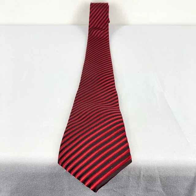 Lanvin Red And Black Silk Tie in black|red Silk from Poshmark