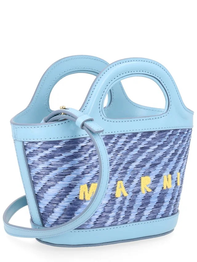 Marni Tropicalia Shoulder Bag — Blue Polyamide in Blue Woven leather from HEWI