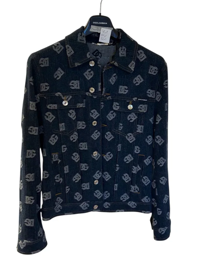 Dolce & Gabbana Jacket Blue Jeans DG Print in Blue from Luxury Promise