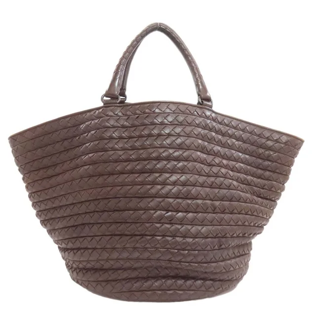 Bottega Veneta Brown Intrecciato Bag in brown|red Woven leather from Poshmark, photo 1 of 1
