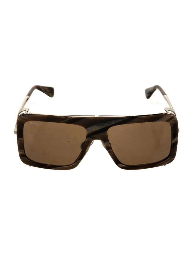 Max Mara Shield Tinted Sunglasses in brown|red from The RealReal