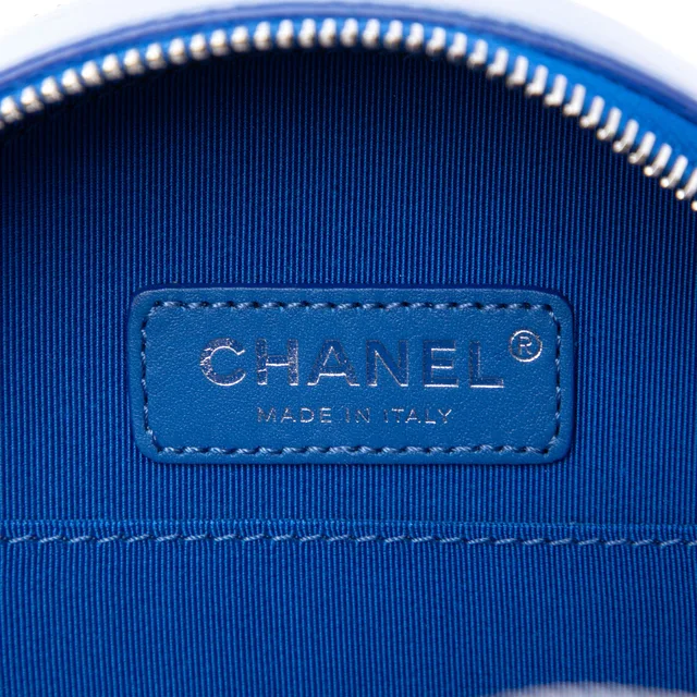 Blue Chanel CC Patent Round As Earth Bag Satchel in Blue Patent leather from Designer Revival, photo 2 of 2