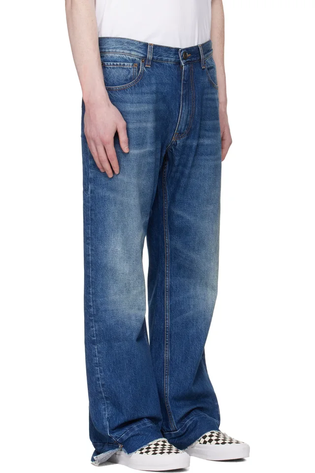 VETEMENTS Blue Bootcut Jeans, photo 2 of 4 from SSENSE