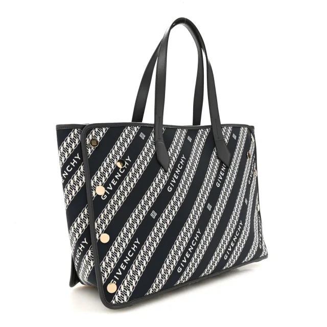 Givenchy Jacquard Medium Bond Tote Oil Blue in Blue Canvas from FASHIONPHILE, photo 4 of 11