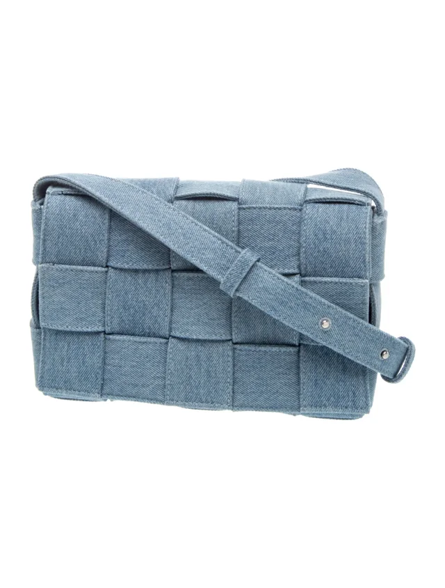 Bottega Veneta Intrecciato Cassette in blue Woven leather from The RealReal