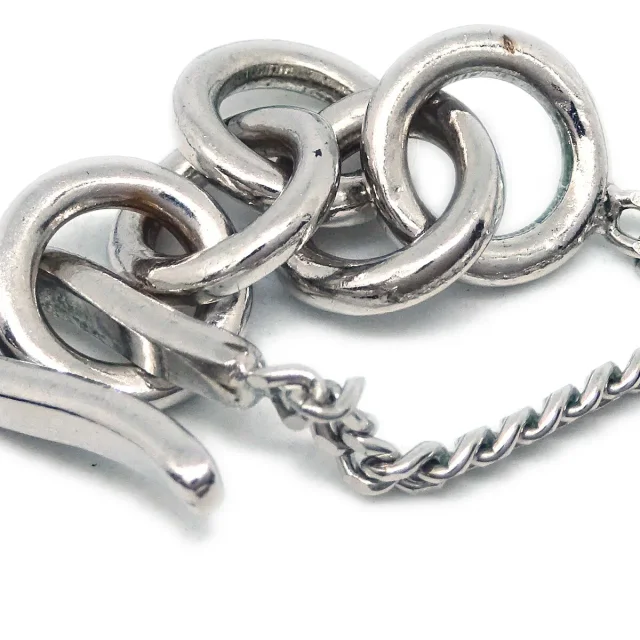 Chanel Vintage Cc Pendent Plated Metal Silver _plated Jewelry in Silver from HEWI, photo 3 of 4