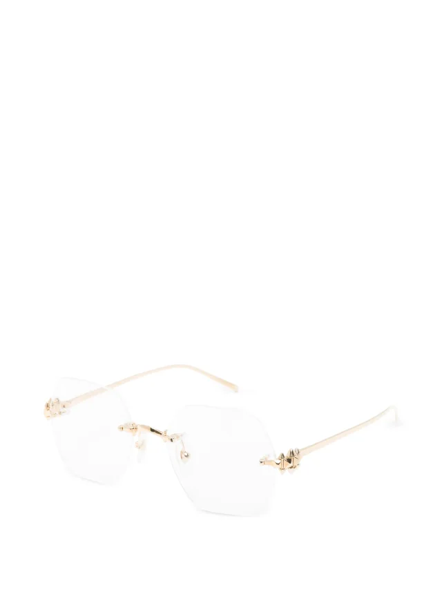 Cartier Eyewear geometric-frame glasses, photo 2 of 2 from FARFETCH