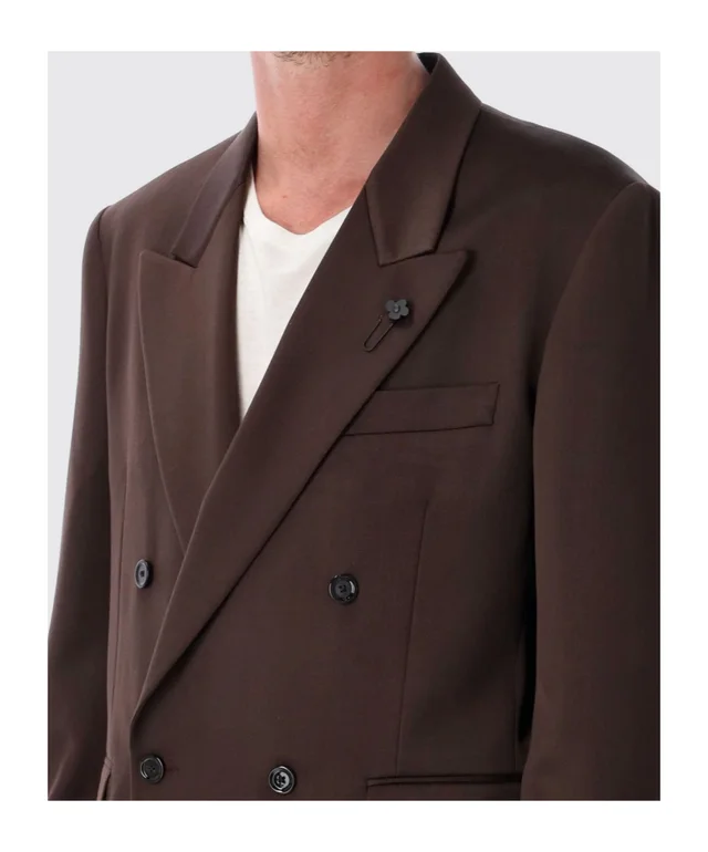Lardini Double-Breasted Peak-Lapel Suit, photo 3 of 3 from SENSER