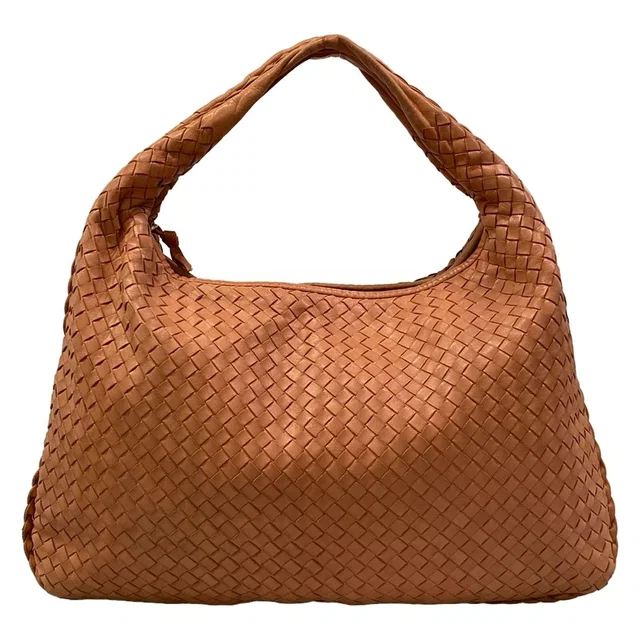 Bottega Veneta Handbag Intrecciato Pink Beige Leather in Beige Woven leather from The Reluxe