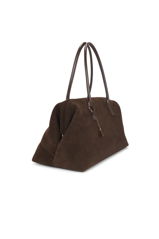 VERAFIED Espresso Suede Club Bag in Brown, photo 3 of 4 from REVOLVE (Canada)