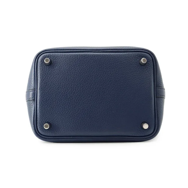 Hermès Picotin Lock Blue Saphir Taurillon Clemence Size PM in Blue Clemence leather from GALLERY RARE, photo 4 of 17