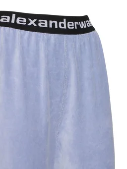 Alexander Wang Wide trousers with elastic waistband in 57% Cotton, 40% Polyester, 3% Elastane, photo 4 of 8 from LUISAVIAROMA