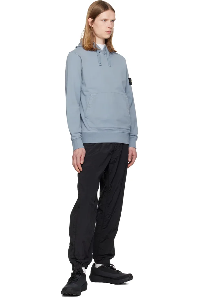 Stone Island Blue 6100062 Organic Cotton Fleece Hoodie, photo 5 of 5 from SSENSE