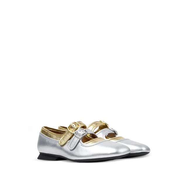Camper Casi Myra Gray Leather Ballerinas for Women, photo 2 of 5 from SENSER
