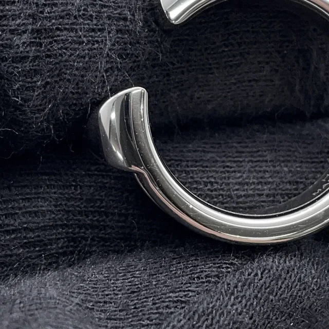 Hermès Athena Ring Size 57 Black Veau Madame Metal in Black Calfskin from GALLERY RARE, photo 7 of 9
