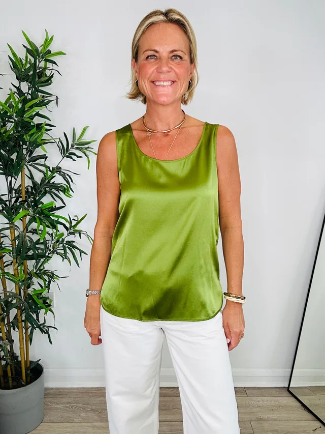 Max Mara Sleeveless Silk Top - Size 10 in Silk from Edit Second Hand