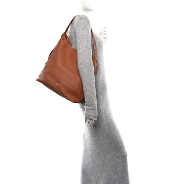 Louis Vuitton Grained Calfskin Low Key Hobo MM Cognac in Brown Caviar leather from FASHIONPHILE, photo 3 of 13