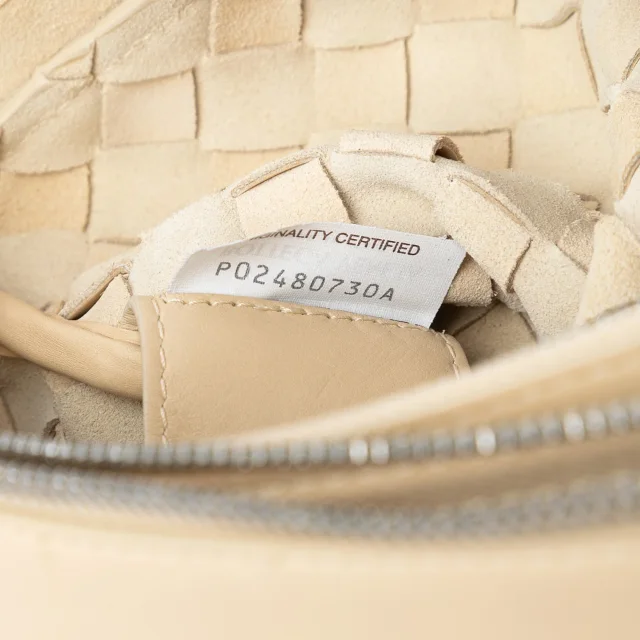 Bottega Veneta Nappa Intrecciato Double Zip Crossbody in Beige Nappa leather from Designer Revival, photo 6 of 7