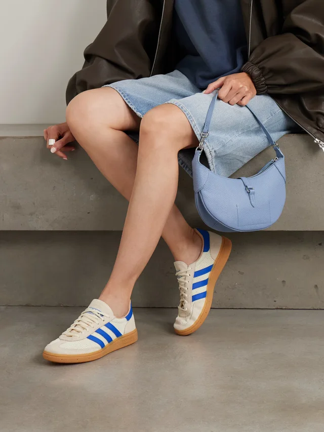 ADIDAS ORIGINALS Handball Spezial leather-trimmed mesh and suede sneakers in Beige, photo 2 of 2 from NET-A-PORTER (Canada)