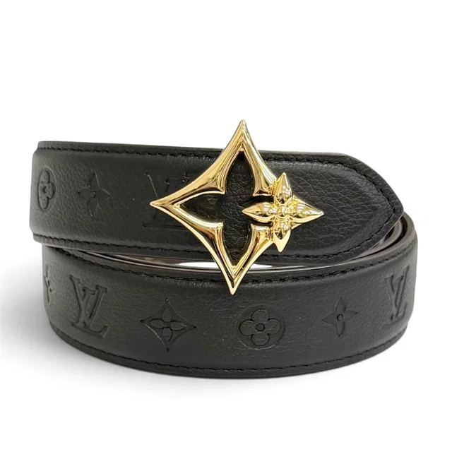 Louis Vuitton Belt Flower Glam 30 Reversible Monogram Canvas Empreinte in Coated canvas from The Reluxe