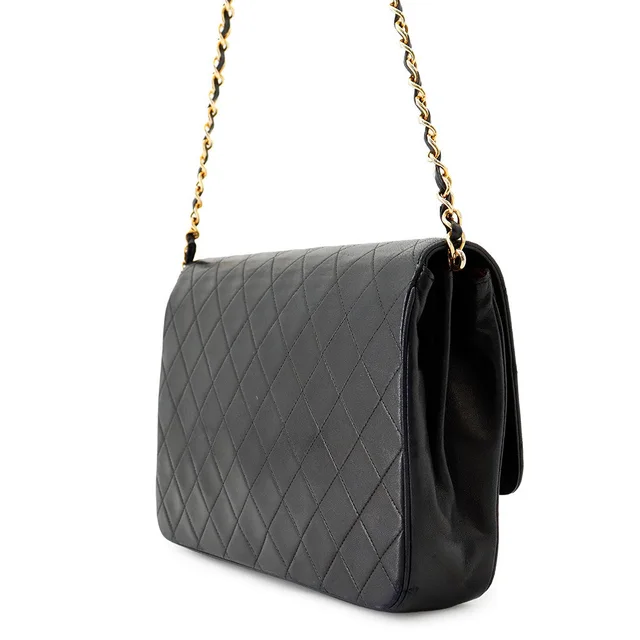 Chanel Matelasse ChainShoulder Bag Black Lambskin Size 25 in Black Lambskin from GALLERY RARE, photo 2 of 2
