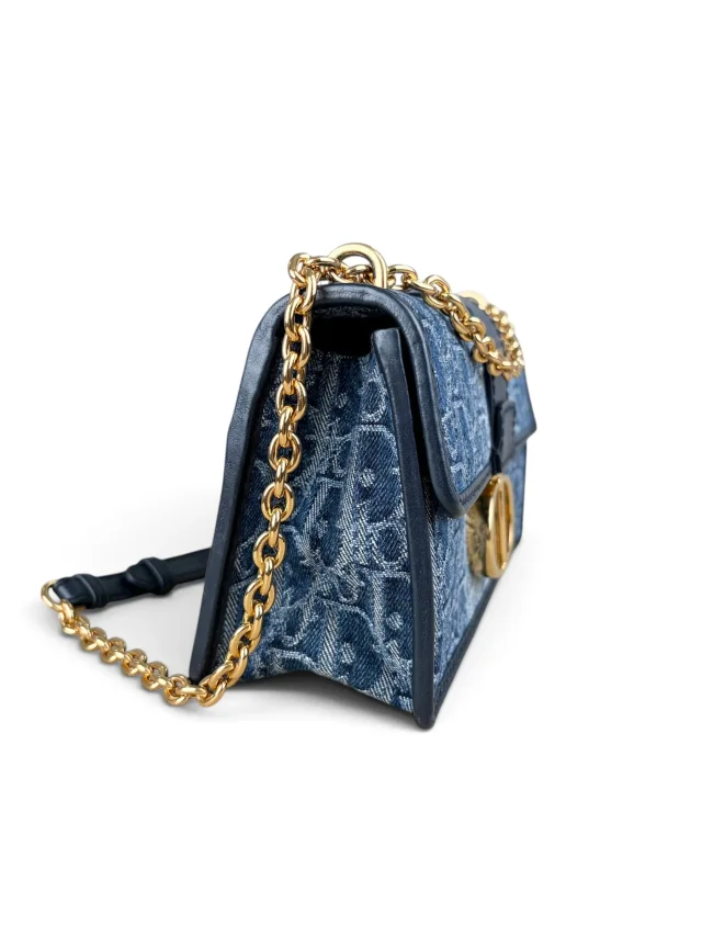 Dior Denim Oblique 30 Montaigne East West Chain Bag in Denim from Season 2 Consign, photo 3 of 11
