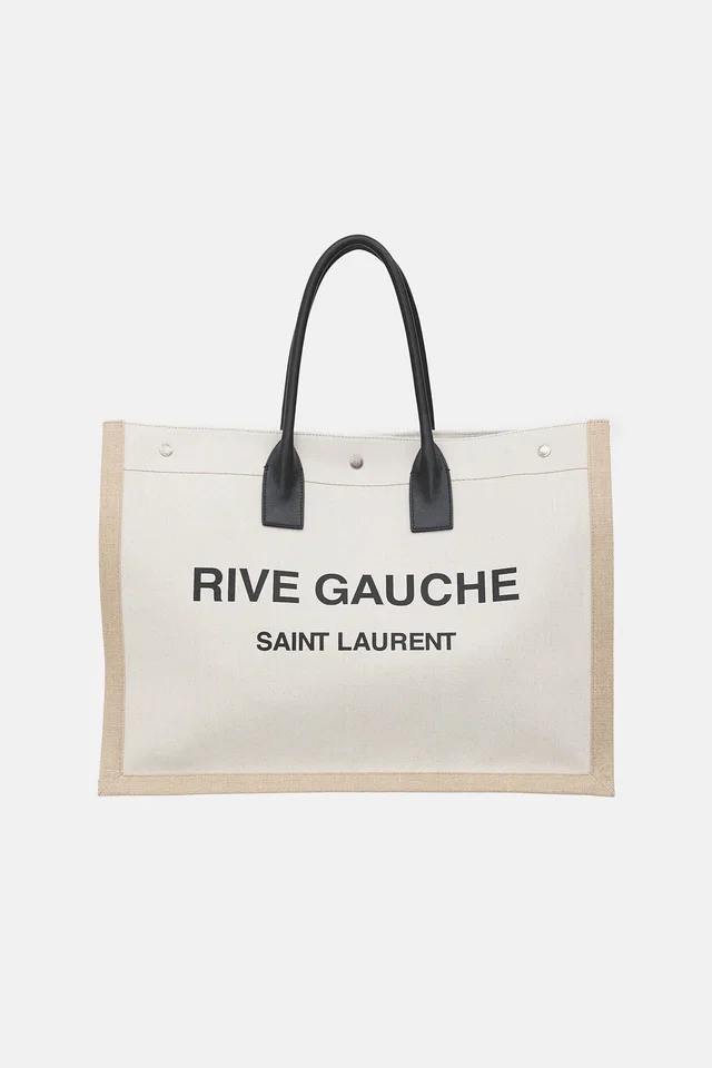 Saint Laurent Canvas Large Rive Gauche Tote Bag in Canvas from VSP Consignment