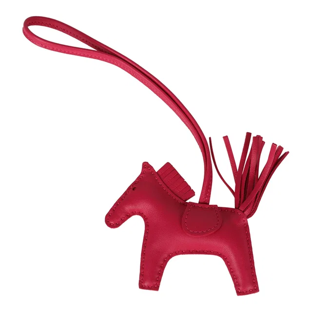 Hermès Rodeo Bag Charm PM Rose Mexico Milo Lambskin in Pink Lambskin from Madison Avenue Couture